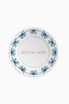 ILARIA.I Dolce Far Niente - Porcelain Small Plate with Writing 6 inch in blue, red, gold