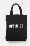 THE SCHOOL OF LIFE Optimist and Pessimist CanvasTote Bag, Motivational Unique Gift