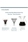 OVAL WARE  RJ3 Pour Over Coffee Maker with Stainless Steel Coffee Filter
